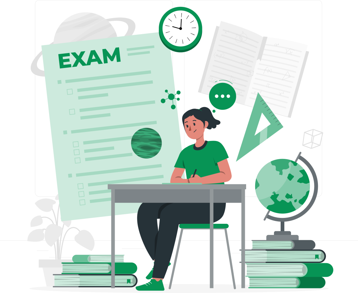 Illustration of various academic departments